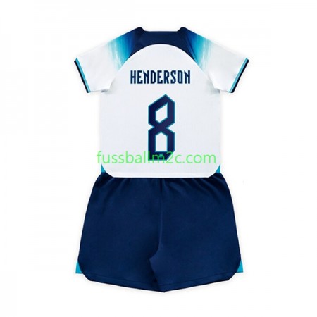 Fußballtrikots England Henderson 8 Kinder Heim Trikotsatz WM 2022